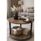 MESSER HOME STYLE Hare Yuvarlak Sehpa Senkronize Yüzeyli Modern Şık Dekoratif Özel Üretim