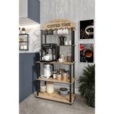 Messer Masivo Kahve Köşesi Coffee Time 33 CM x 68 cm Dikdörtgen Çok Amaçlı Raf Safir Meşe