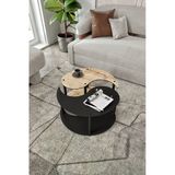 Messer Yin Yang Unıty Serenıty Orta Sehpa 2 Li Safir Siyah 70 Cm