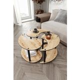 Messer Yin Yang Unity Serenity Orta Sehpa 3 Lü? Safir -Meşe 70 Cm