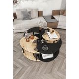 Messer Yin Yang Unıty Serenıty Orta Sehpa 4 Lü Safir Meşe Siyah 90 Cm