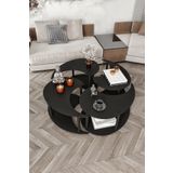 Messer Yin Yang Unıty Serenıty Orta Sehpa 4 Lü Siyah-100 Cm