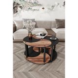 messer YİN YANG UNITY SERENITY ORTA SEHPA 4 LÜ SİYAH CEVİZ 70 CM