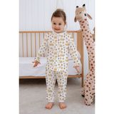 Messido Erkek Bebek Çocuk Pijama Takımı Uzun Kollu Üst ve Alt Takım - Sevimli Iş Makineleri - Renkli - 1 Yaş
