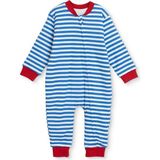 Messido Unisex Uyku Tulumu Çizgili Fermuarlı Bisiklet Yaka Long Sleeve Ribanalı - Mavi - 2 - 3 Yaş