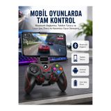 Mestore Kablosuz Oyun Kolu Bluetooth Joystick Gamepad Android Uyumlu TEKUUCZZZX3GAMEPADDD1-1ME