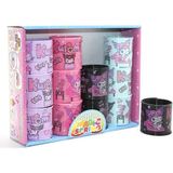 Mestore Kuromi Baskılı Magic Spring Stres Yayı - Standlı Mor ve Siyah Renk 12'li Seti ALK3987