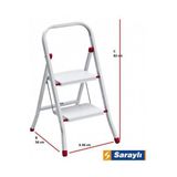 Mestore Saraylı Pratik Metal Merdiven Beyaz 2 Basamaklı - 8695849009554