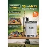 META 16 Litre Pülverizatör Kollu ve Akülü İlaçlama Sisleme Makinesi. Yedek başlık HEDİYELİ.