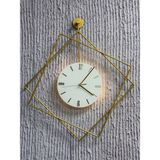 Meta Quartz Aksesuar Ferrero GOLD-BEYAZ Camlı Metal Kırılmaz Duvar Saati - Gold - Beyaz