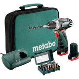 Metabo PowerMaxx BS + BITBOX 12 Volt Akülü Matkap-Tornavida + Bits Uç Seti - 600079510 (2x 2.0 Ah Lityum-Ion Akü ve Şarj Cihazı dahil)