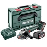 Metabo W 18 L 9-125 18V 4.0 Ah 125 mm Çift Akülü Şarjlı Avuç Taşlama Makinesi