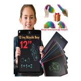 MetaForce Çizim Tableti 12inç Eğitici Çocuk Tableti Grafik Tablet Dijital Kalemli Ekran Yazı Tahtası