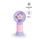 MetaForce Mini Fan Şarjlı Soğutucu Taşınabilir El Vantilatörü Telefon Standı Çiçekli Usb Mini Fan Hediyelik