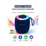 Metaforce Rgb Işıklı Şarjlı Bluetooth Hoparlör - Type-C - Fm Radyo - USB - Hafıza Kartı - Kırmızı