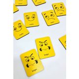 metafortoys 24 Parça Ahşap Sarı Duygular Eşleştirme Kartları Zeka Oyun Kartları