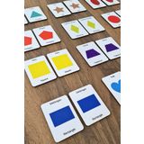 metafortoys Ahşap Geometrik Şekiller Zeka Kartları Eşleştirme Oyunu Okul Öncesi Eğitim Materyali