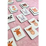 metafortoys Ahşap İkonik Hayvanlar Eşleştirme Oyunu Zeka Kartları Okul Öncesi Eğitim Materyali