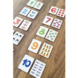 metafortoys Ahşap Sayılar Zeka Kartları Eşleştirme Oyunu Okul Öncesi Eğitim Materyali
