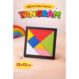 metafortoys Ahşap Tangram Zeka Oyunu 13x13 cm – Çocuklar İçin Eğitici Geometrik Puzzle Oyuncak