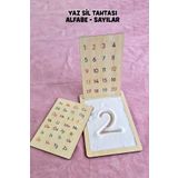 metafortoys Ahşap Yaz Sil Tahtası Alfabe Sayılar