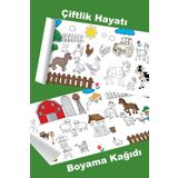metafortoys Çiftlik Hayatı Dev Boyama Kağıdı 2.5 Metre Kağıt Aktivite Rulosu