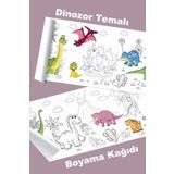 metafortoys Dinozorlar Dev Boyama Kağıdı 2.5 Metre Kağıt Aktivite Rulosu