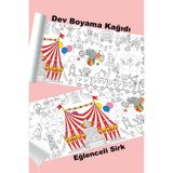 metafortoys Eğlenceli Sirk Dev Boyama Kağıdı 2.5 metre x 62 cm Kağıt Aktivite Rulosu