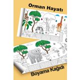 metafortoys Hayvanat Bahçesi Dev Boyama Kağıdı 2.5 Metre Kağıt Aktivite Rulosu