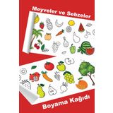 metafortoys Meyveler Dev Boyama Kağıdı 2.5 Metre Kağıt Aktivite Rulosu