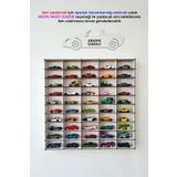 metafortoys Oyuncak Araba Rafı 50'li Beyaz (hotwheels Ve Matcbox Arabaları Için Uygundur)