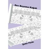 metafortoys Şehir Parkı Dev Boyama Kağıdı 2.5 metre x 62 cm Kağıt Aktivite Rulosu
