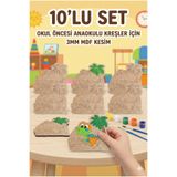 metafortoys Sevimli Dinozor Boyama Aktivite Sanat Okul Öncesi Anaokulu Kreş Etkinlik seti 10lu