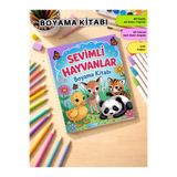 metafortoys Sevimli Hayvanlar Boyama Kitabı – 24x20 cm I 40 Görsel I Çocuklar ve Yetişkinler İçin