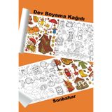 metafortoys Sonbahar Dev Boyama Kağıdı 2.5 metre x 62 cm Kağıt Aktivite Rulosu