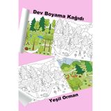 metafortoys Yeşil Orman Dev Boyama Kağıdı 2.5 metre x 62 cm Kağıt Aktivite Rulosu