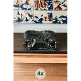 metaFox Küllük Kül Tablası Sigara Küllüğü Gümüş Eskitme 4 Adet Model 6 8682874855829