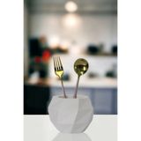 Metafox Tezgah Kaşıklık Modern Tezgah Üstü Kaşıklık Dekoratif Dik Kaşıklık Beyaz Renk Model 20