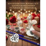 Metakey3d Sevgililere Özel Zootropolis Boyama Seti Parmak Izi Anahtarlık Sevgililer Günü Hediye - Beyaz