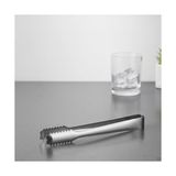 Metal 16 cm Buz ve Şeker Maşası | Tırtıklı Profesyonel Servis Maşası | 4.5 cm Ağız Açıklığı | Dayanıklı Mutfak Gereci - Siyah