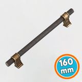 Metal 160 Mm Tırtıklı Desen Mobilya Mutfak Dolap Kulpu Kulbu Kulpları Eskitme Antik Sarı