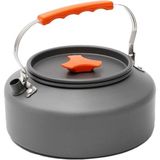 Metal 1600 ml Kulplu Çelik Kamp ve Piknik Çaydanlığı Su Isıtma Demlik CIN939 - Gri