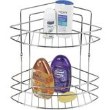 Metal 2 Katlı Krom Banyo Köşeliği Şampuanlık Organizer