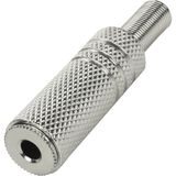 Metal 3.5mm TRS Stereo Dişi Jak Ses Kablosu Uzatma Konnektörü
