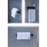 Metal 3’lü Set | Tuvalet Kağıtlık + Havlu Askısı + Kağıt Havluluk – Askı & Raf Kullanım, Uzun Ömürlü