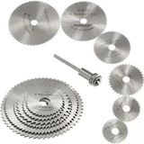 Metal 6 Parça Mini Matkap Ucu Ahşap Kesme Yuvarlak Çelik Disk Testere Seti Kiti