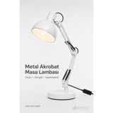 Metal Akrobat Masa Lambası Yaylı 360° Ayarlanabilir E27