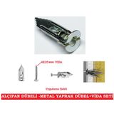 METAL ALÇIPAN DÜBELİ+VİDA 50 SET