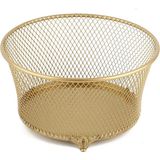 Metal Altın Sarısı Sepet 20 Cm. Derinlik: 11 Cm. - 001-Renkli