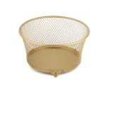 Metal Altın Sarısı Sepet 20 cm. Derinlik: 11 cm.